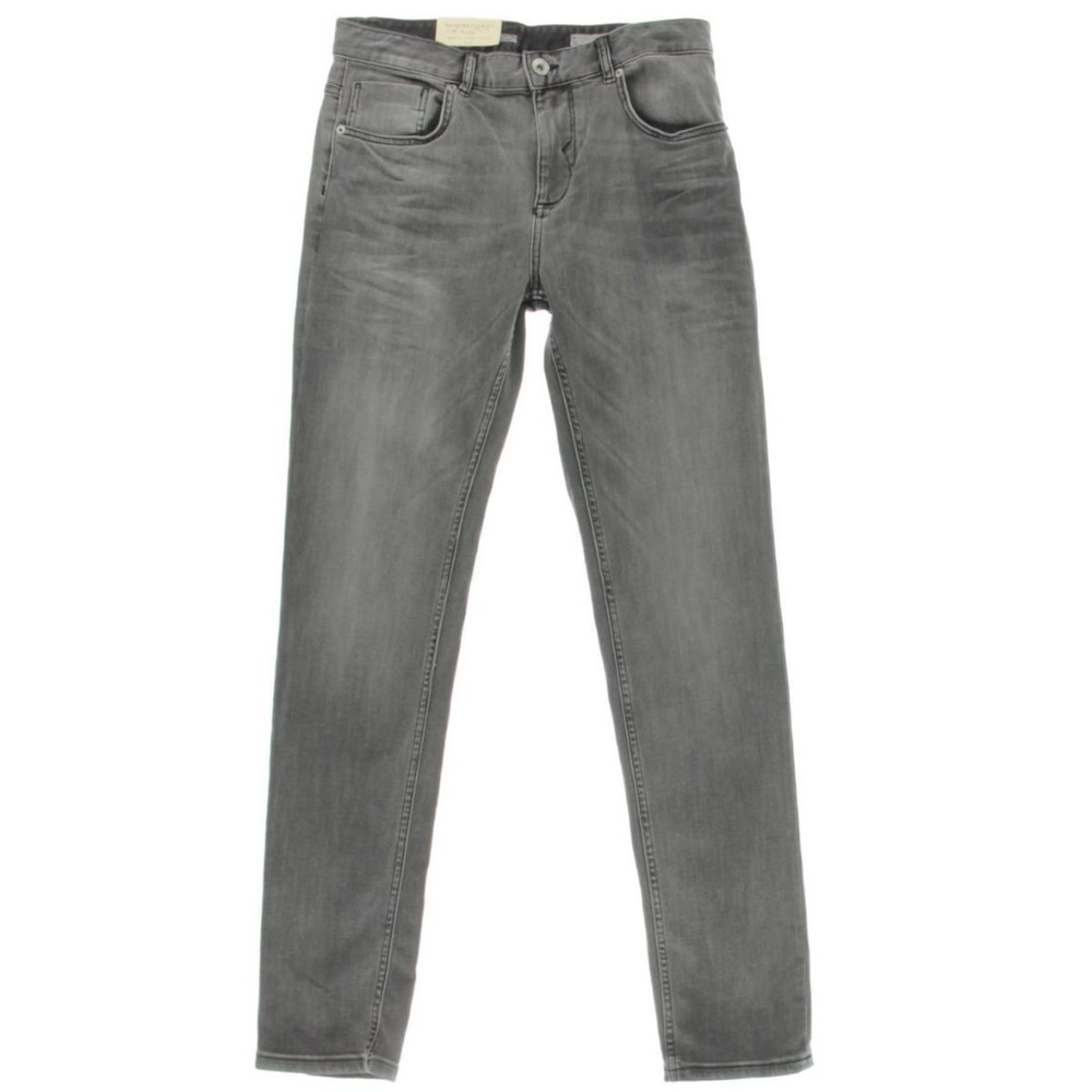 Selected Homme-Gray 5-Pocket MidRise Slim Jeans 34